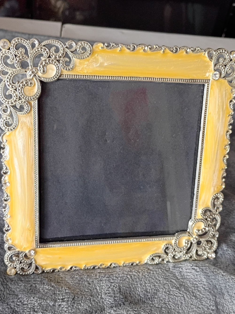 Decorative Yellow and Silver Ornate Picture Frame - Brand